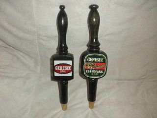 Vintage Genesee Beer & 12 Horse Ale Wood Tap Handles 14 ",  Both &