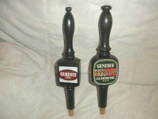 Vintage Genesee Beer & 12 Horse Ale Wood Tap Handles 14 