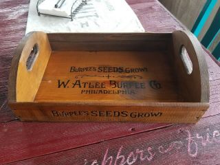 Vintage Burpee Seeds Advertising Wooden Serving Tray