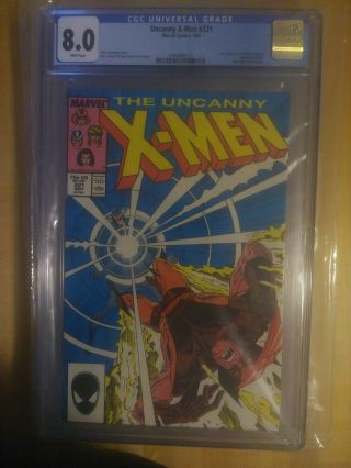 Uncanny X - Men 221 8.  0 Cgc Graded White Pages 1st Mister Sinister 