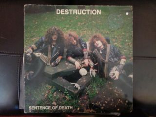 Destruction Sentence Of Death 1st U.  S.  Press Metal Blade Mbr 1039 Old Promo