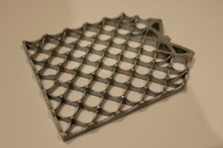 Metallic Silver Spacex Model Grid Fin Coaster