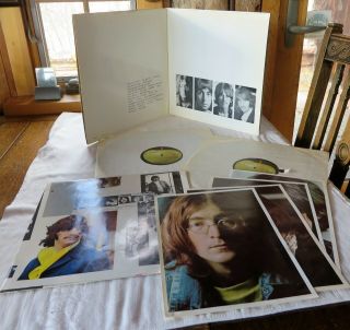 The Beatles White Album Vinyl Album With Poster & Photos Swbo 101