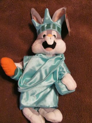 Nwt Warner Brothers Bean Bag Statue Of Liberty Bugs Bunny Bean Bag Toy