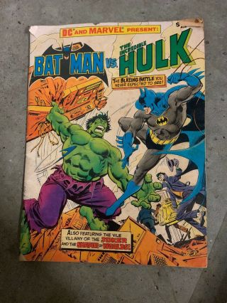 Batman Vs.  The Incredible Hulk 1981 - Treasury Oversize Comic Book - Dc Vf
