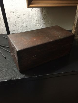 Vintage Wood Box.  Collectible,  Wood,  9 - 1/2 " Long X 4 - 3/4 Deep X 4 - 1/2 Wide