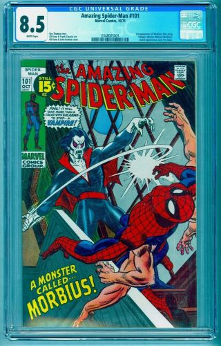 Spider - Man 101 Cgc 8.  5 White 1st First Morbius Better Than Most 9.  0