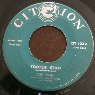 Breed R&b Rocker / Popcorn (45) Ocie Smith " Tootsie,  Stop " (citation) Hear