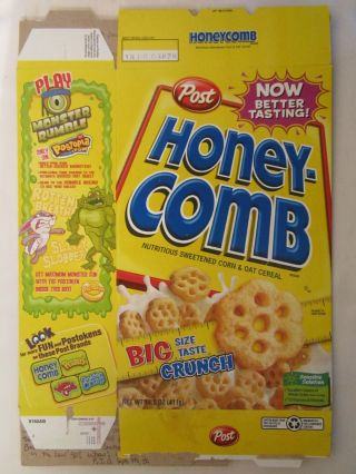 Empty Post Cereal Box Honey Comb 2007 14.  5 Oz [g7c10p]