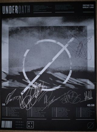 Underoath Rebirth Tour Poster Signed By Full Band