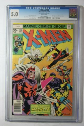 X - Men 104 Cgc 5.  0 - White Pages - 1st App.  Of Starjammers - Marvel Comics