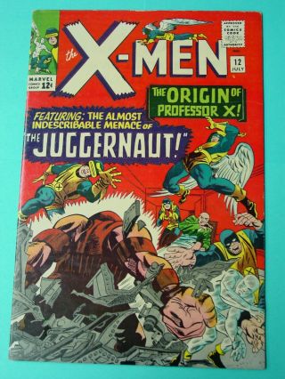 X - Men 12 (uncanny) - Orig.  Of Prof.  X; 1st.  Appearance Of Juggernaut