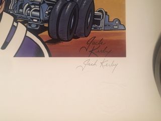 Captain America Print Signed by Jack Kirby and Stan Lee 15/50 extremely rare 2