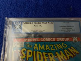 The Spider - Man 130,  NM 9.  2 Grading 3