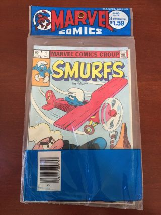 Marvel 1982 The Smurfs 1 - 3 Complete Set And