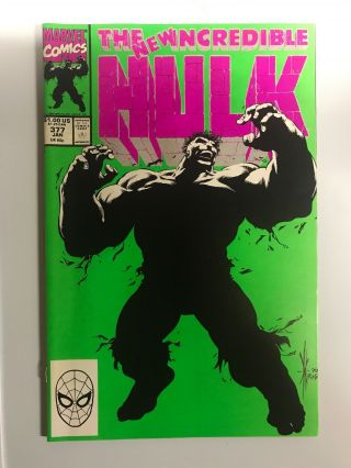 Incredible Hulk 377 Vf,  8.  5 Professor Hulk Marvel 1991