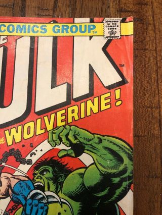 The Incredible Hulk 181 3 Day Listing Wolverine (Marvel Stamp Present) 5