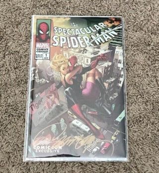 Spectacular Spider - Man 1 J Scott Campbell Variant Cover D Gwen Signed Con Sdcc