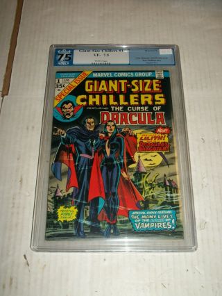 Marvel Giant - Size Chillers 1 Pgx 7.  5 Gene Colan Art John Romita Cover