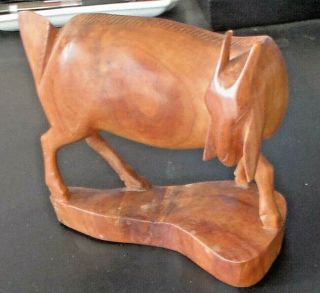 Vintage,  Beautifully Realized,  Carved Wood Goat Figurine