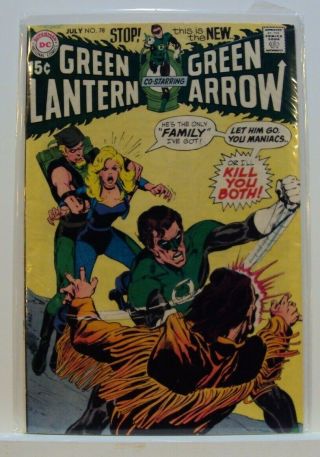 Green Lantern 78 F/vf.  Green Arrow Black Canary Neal Adams Art.