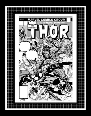 Jack Kirby Thor 252 Rare Production Art Cover Monotone