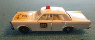 Vintage 1966 Matchbox Lesney Ford Galaxie Police Car No.  55 Die Cast Toy