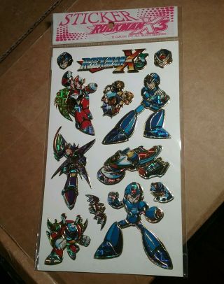Vintage (1997) Rockman X3 Stickers Set Capcom Mega Man Rare 1