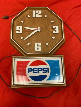 Vintage Pepsi Advertising Electric Wall Clock