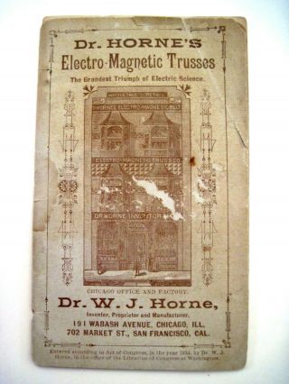 1884 Advertising Booklet " Dr.  Horne 