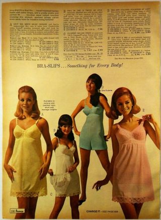 1969 Vintage PAPER PRINT AD petti - culotte camisole half slip lingerie underwear 2