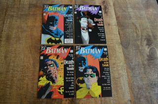 Batman 426 427 428 429 Death In The Family Complete Set Vf/nm