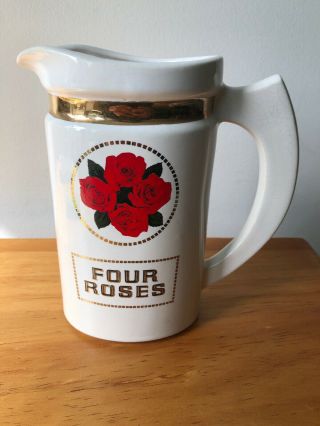 Vintage Four Roses Bourbon Whiskey Whisky Ceramic Pitcher Barware Nyc