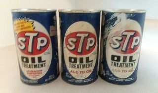 3 Vintage Stp Motor Oil Treatment 15 Oz Full Cans