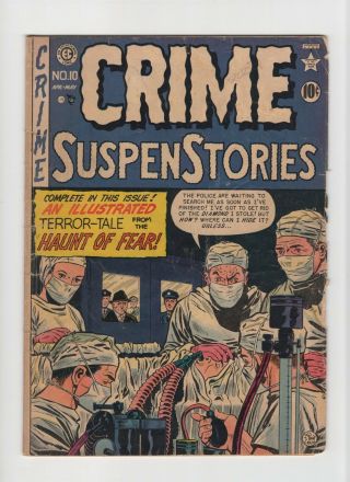 Crime Suspenstories 10 Vintage Ec Comic Horror Scifi Haunt Of Fear Gold 10c