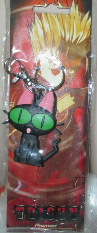 1998 Trigun Black Kitty Cat Keychain Mip Anime Manga Package