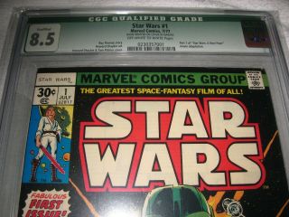 Marvel Star Wars 1,  Cgc 8.  5,  7/77,  Oww,  Howard Chaykin Signed