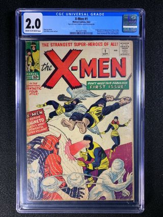 X - Men 1 Cgc 2.  0 (1963) - Origin And 1st Appearance Of The X - Men