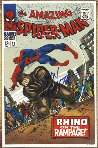 Spiderman 43 John Romita Signed Autographed Poster 2000 Rhino