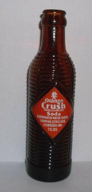 Orange Crush Ferro - Phos.  Co.  Pottstown Pa.  Amber 7 Oz Acl Soda