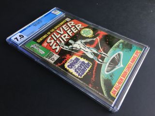 Silver Surfer 1 CGC 7.  0 Marvel Comic KEY Origin / Tales of Watcher 4