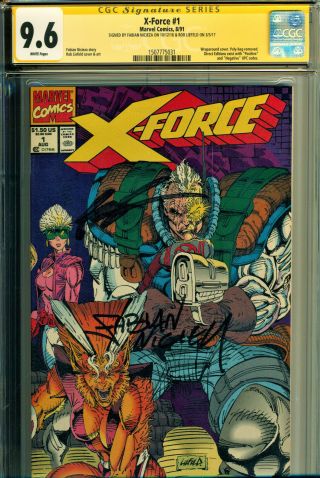 X - Force 1 Cgc 9.  6 Ss 2x Signed By Rob Liefeld & Nicieza - X - Force Movie