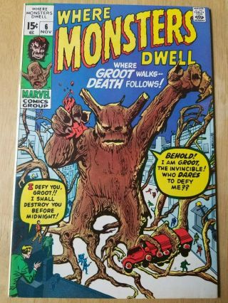 Where Monsters Dwell 6 Bronze Age 1st First Groot Appearance Story Reprint High