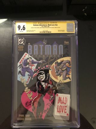 Batman Adventures : Mad Love Cgc 9.  6 Signed By Hamill,  Conroy,  Timm & Dini Harley