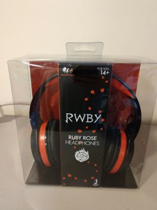 Official Rooster Teeth Rwby Ruby Rose Wired Headphones,