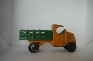 1920s Vintage Tootsie Toy Orange And Green Stake Truck No.  4638 At35