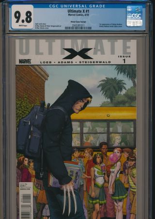 Marvel Ultimate X 1 2010 Cgc 9.  8 Wp 1st Jimmy Hudson Metal Claws Variant Cover