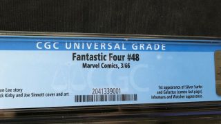 Fantastic Four 48 CGC 4.  5 WHITE PGS - 1st SILVER SURFER/GALACTUS 3
