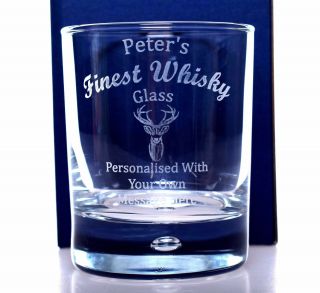 Personalised Finest Whisky Glass Tumbler Gift For Dad/grandad/fathers Day/daddy