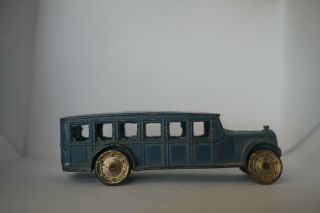 1920s Vintage Tootsie Toy Blue Safety Coach No.  4651 At30